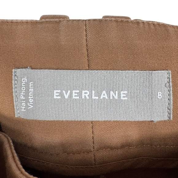 Everlane The Structured Cotton Belted Pant, Toasted Coconut, Size 8 - Picture 9 of 13